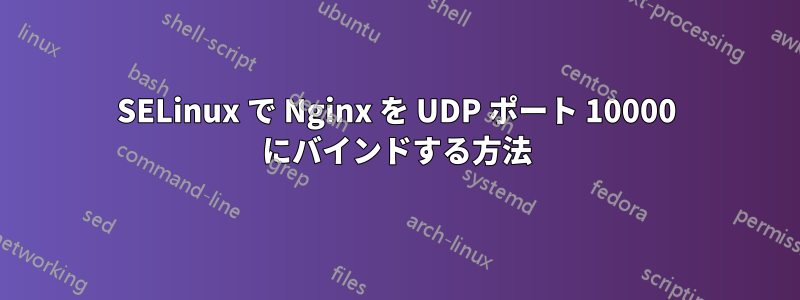 SELinux で Nginx を UDP ポート 10000 にバインドする方法