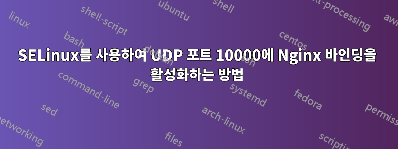 SELinux를 사용하여 UDP 포트 10000에 Nginx 바인딩을 활성화하는 방법