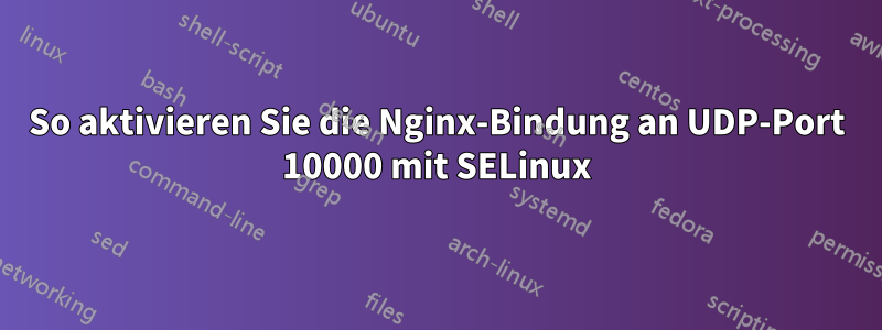 So aktivieren Sie die Nginx-Bindung an UDP-Port 10000 mit SELinux