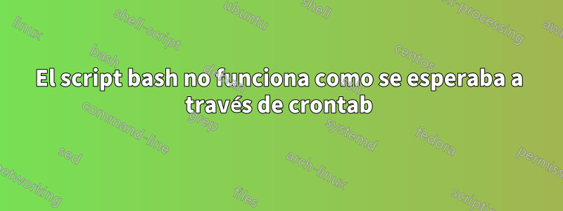 El script bash no funciona como se esperaba a través de crontab