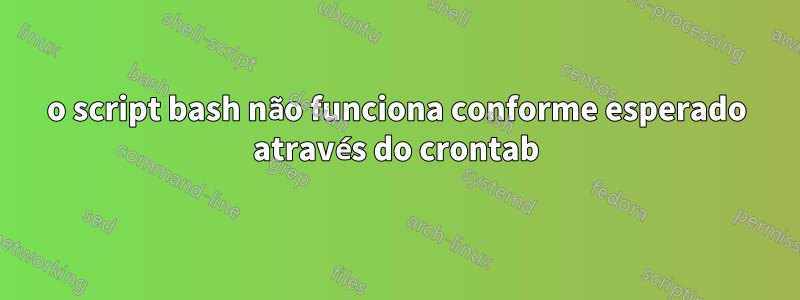 o script bash não funciona conforme esperado através do crontab