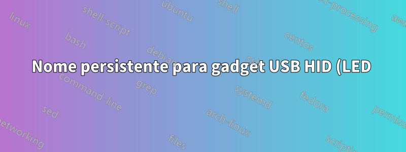Nome persistente para gadget USB HID (LED)