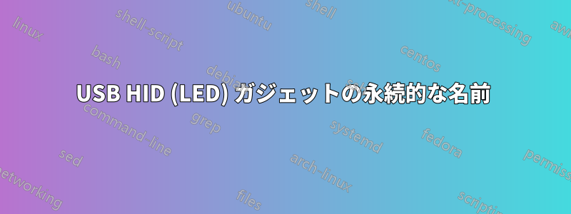 USB HID (LED) ガジェットの永続的な名前