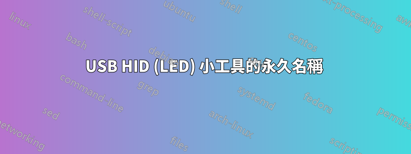 USB HID (LED) 小工具的永久名稱