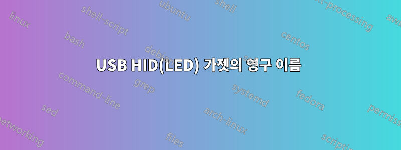 USB HID(LED) 가젯의 영구 이름