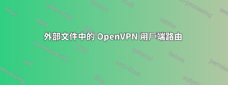 外部文件中的 OpenVPN 用戶端路由