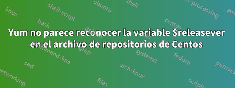 Yum no parece reconocer la variable $releasever en el archivo de repositorios de Centos