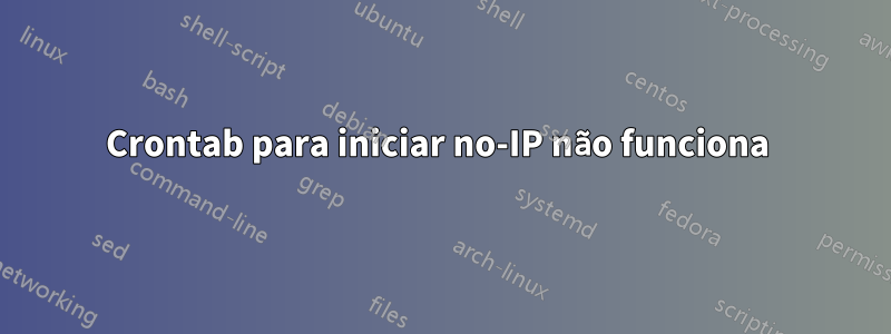 Crontab para iniciar no-IP não funciona 