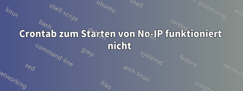 Crontab zum Starten von No-IP funktioniert nicht 