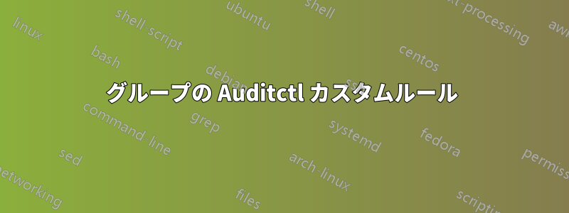 グループの Auditctl カスタムルール