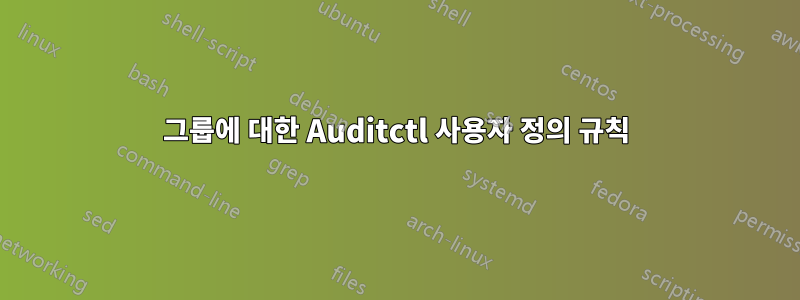 그룹에 대한 Auditctl 사용자 정의 규칙