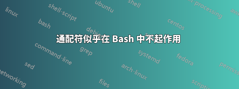 通配符似乎在 Bash 中不起作用