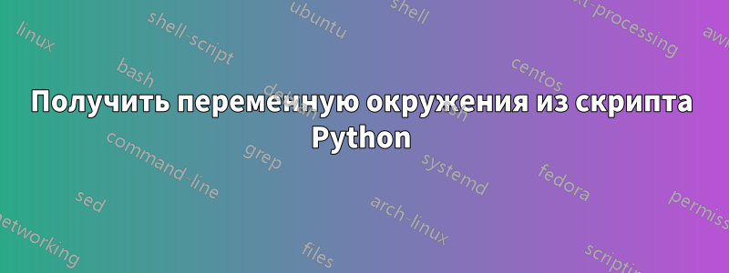 Получить переменную окружения из скрипта Python