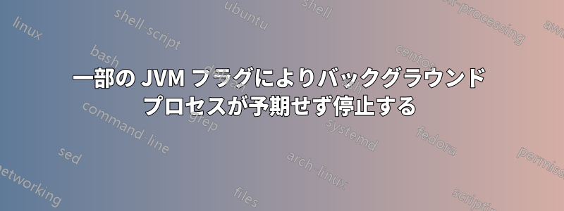 一部の JVM フラグにより​​バックグラウンド プロセスが予期せず停止する