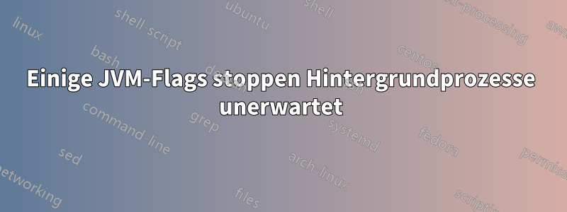 Einige JVM-Flags stoppen Hintergrundprozesse unerwartet