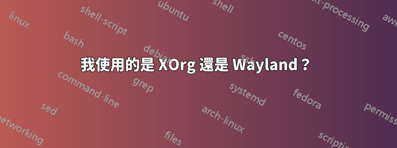 我使用的是 XOrg 還是 Wayland？