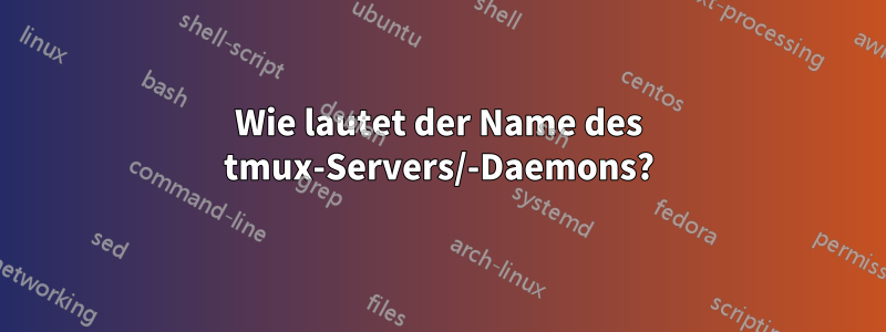 Wie lautet der Name des tmux-Servers/-Daemons?