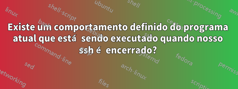 Existe um comportamento definido do programa atual que está sendo executado quando nosso ssh é encerrado?