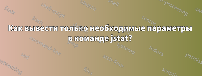 Как вывести только необходимые параметры в команде jstat?