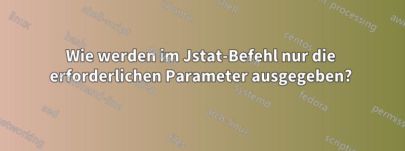 Wie werden im Jstat-Befehl nur die erforderlichen Parameter ausgegeben?