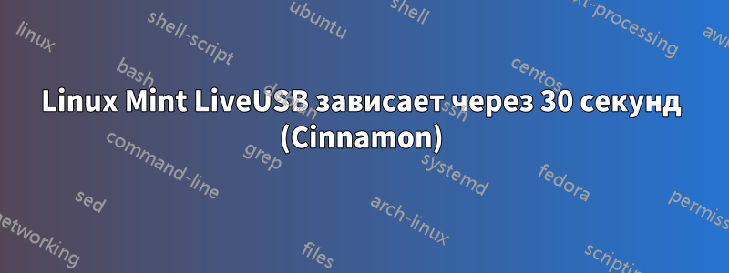 Linux Mint LiveUSB зависает через 30 секунд (Cinnamon)