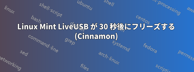 Linux Mint LiveUSB が 30 秒後にフリーズする (Cinnamon)