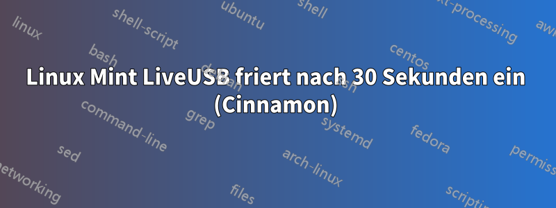 Linux Mint LiveUSB friert nach 30 Sekunden ein (Cinnamon)