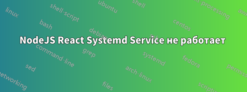 NodeJS React Systemd Service не работает