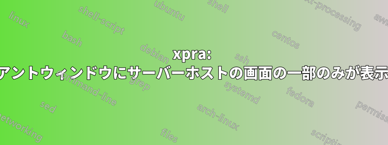 xpra: クライアントウィンドウにサーバーホストの画面の一部のみが表示される