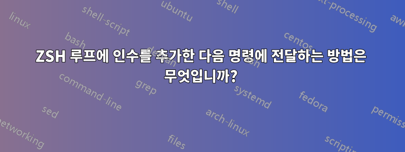 ZSH 루프에 인수를 추가한 다음 명령에 전달하는 방법은 무엇입니까?