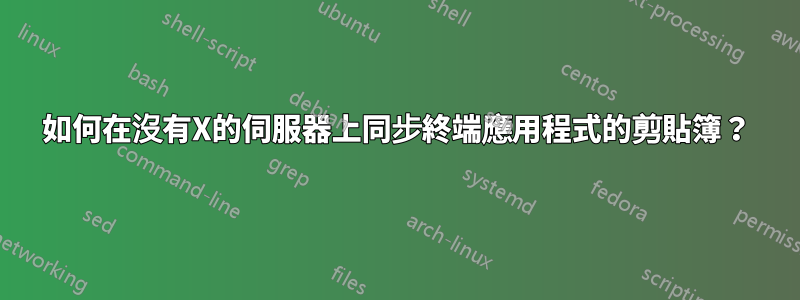 如何在沒有X的伺服器上同步終端應用程式的剪貼簿？