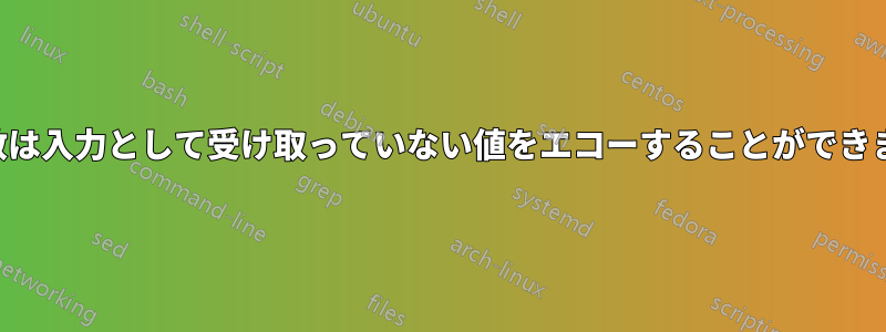 関数は入力として受け取っていない値をエコーすることができます