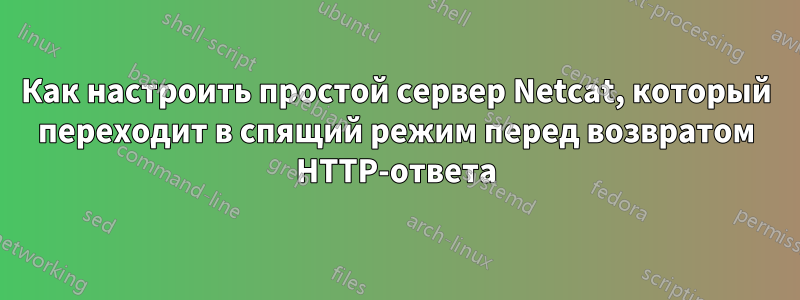 Как настроить простой сервер Netcat, который переходит в спящий режим перед возвратом HTTP-ответа