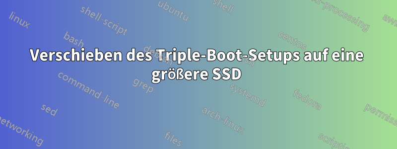 Verschieben des Triple-Boot-Setups auf eine größere SSD