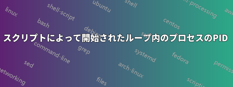 スクリプトによって開始されたループ内のプロセスのPID