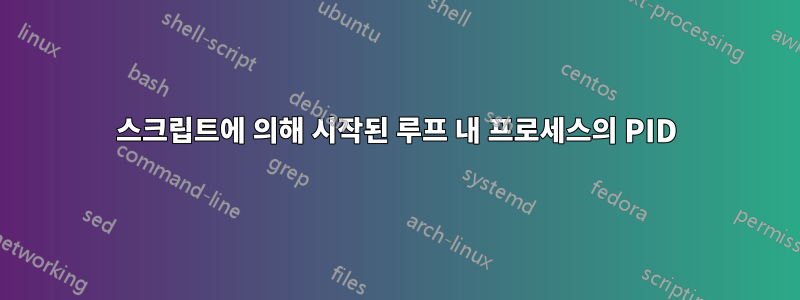 스크립트에 의해 시작된 루프 내 프로세스의 PID