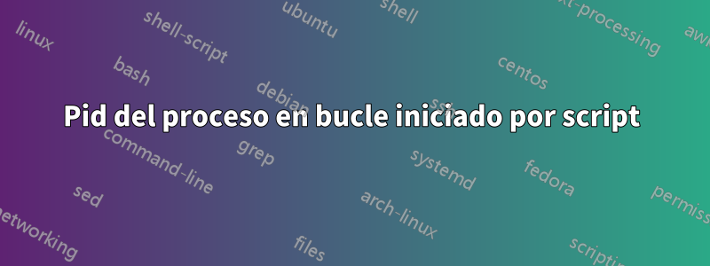 Pid del proceso en bucle iniciado por script