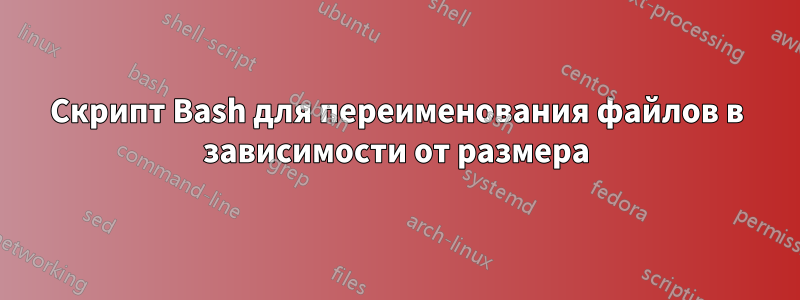 Скрипт Bash для переименования файлов в зависимости от размера