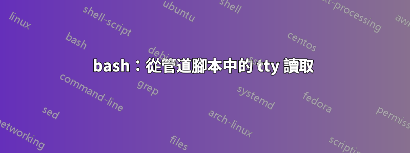 bash：從管道腳本中的 tty 讀取