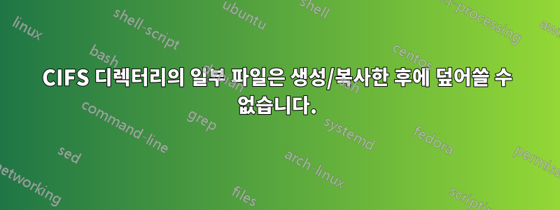 CIFS 디렉터리의 일부 파일은 생성/복사한 후에 덮어쓸 수 없습니다.