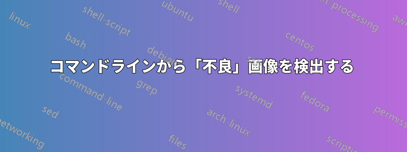 コマンドラインから「不良」画像を検出する