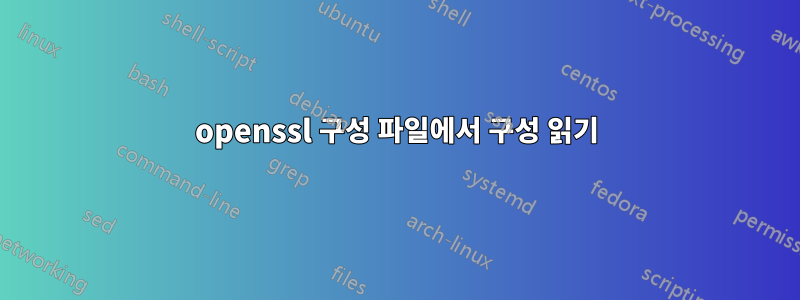 openssl 구성 파일에서 구성 읽기