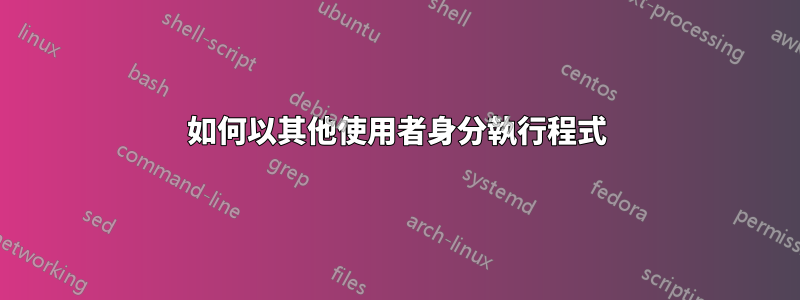 如何以其他使用者身分執行程式