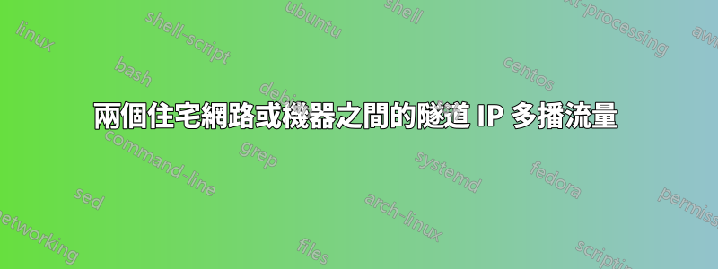 兩個住宅網路或機器之間的隧道 IP 多播流量