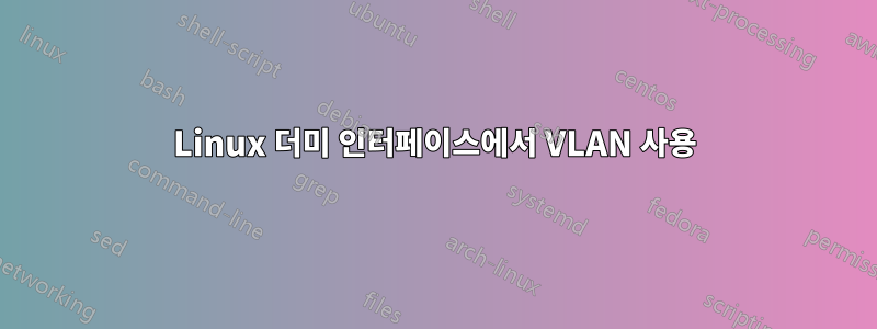 Linux 더미 인터페이스에서 VLAN 사용