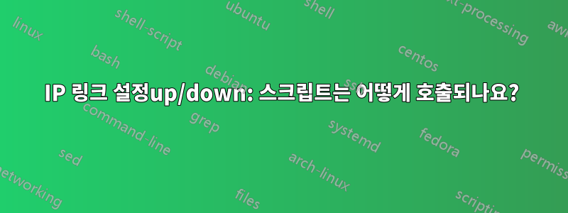 IP 링크 설정up/down: 스크립트는 어떻게 호출되나요?