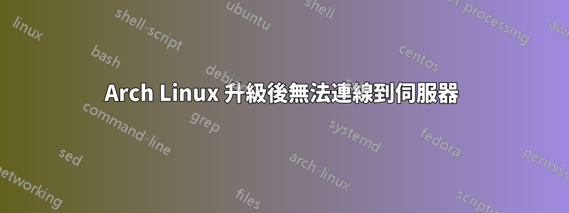 Arch Linux 升級後無法連線到伺服器