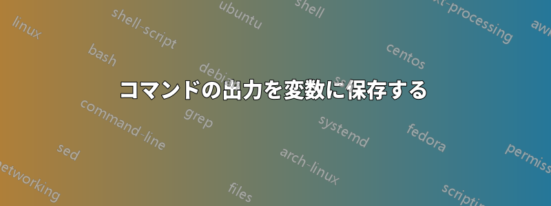 コマンドの出力を変数に保存する