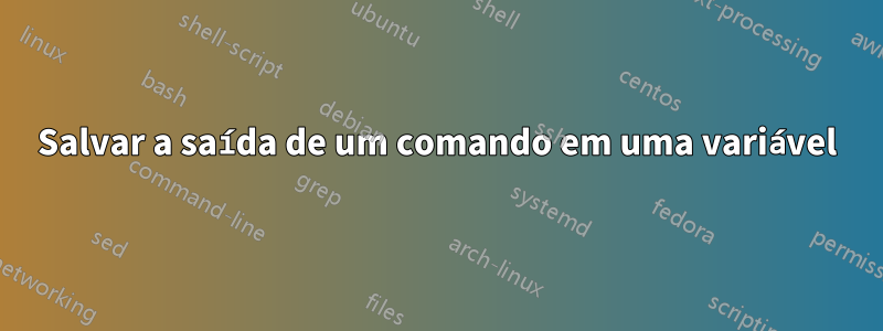 Salvar a saída de um comando em uma variável