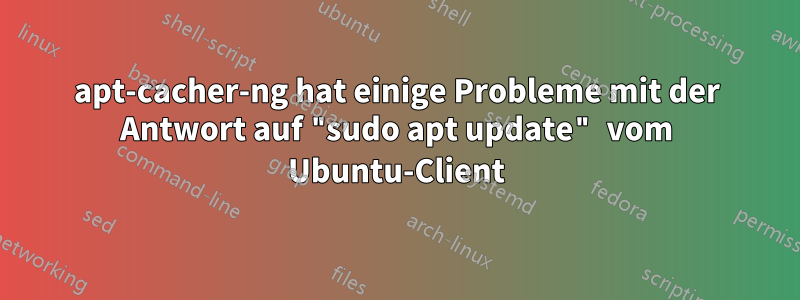 apt-cacher-ng hat einige Probleme mit der Antwort auf "sudo apt update" vom Ubuntu-Client